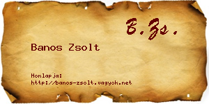 Banos Zsolt névjegykártya
