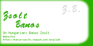 zsolt banos business card